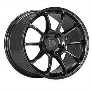 Jantes forgées noires brillantes 5x110 5x114.3 pour AUDI A1 GB VW <span class=keywords><strong>Polo</strong></span> <span class=keywords><strong>GTI</strong></span> 6R AWC SUBARU BRZ MAZDA ROADSTER NC LEXUS IS350 RC350 - Product Image 3