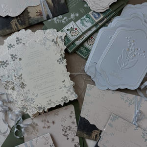 Tarjeta de Felicitación de Papel de Primera Calidad Personalizada, con Sobre, Impresión Tipográfica, Superficie en Relieve, Opción de Logotipo Personalizado - Product Image 4