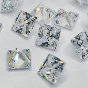 Princess Cut Square Zircon Cubic Zirconia Gemstone For Jewelry Making Synthetic Lab Created Color Play <b>Fire</b> Effect - Product Image 3