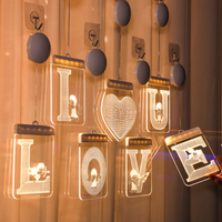4 pièces/ensemble 3D suspendu veilleuse nouveau Design fenêtre disposition pour la Saint-Valentin fête décorations de noël