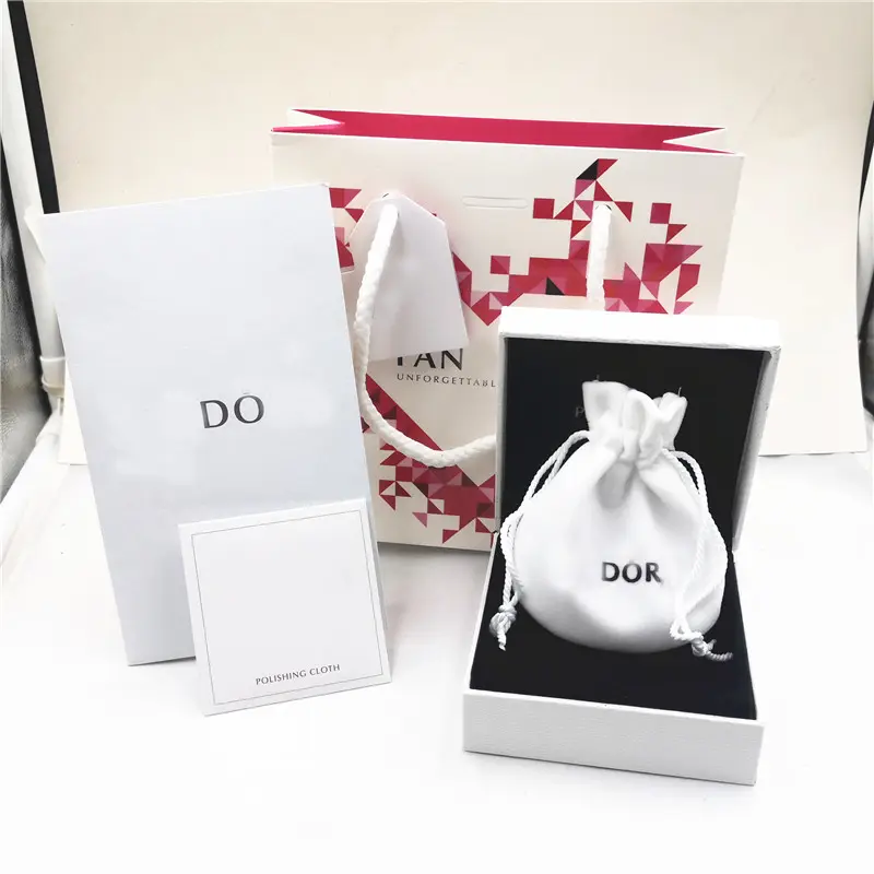 Nhà Máy Bán Buôn Phù Hợp Cho Pandora Hộp Charm Hộp Đánh Bóng Vải Đen Vải Pouch