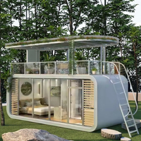 Maisons Mobiles à Capsules en Acier Commerciales Modernes Préfabriquées Installation Rapide Chambre à Coucher Salle de Bains Hôtel Maison Extérieure Solution Appartement