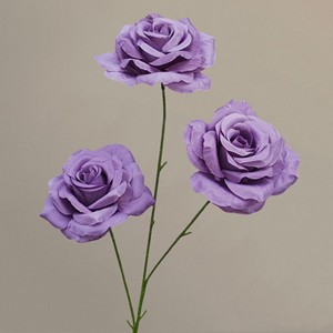 3 Heads <b>Artificial</b> Rose <b>Flower</b> Long Stem Silk <b>Flower</b> Floral Arrangement Wedding Party Decor - Product Image 2