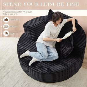 Sofá Comprimido ODM, Sillón Ecológico, Sofá Cama Redondo Grande sin Estructura, Relleno de Esponja, Funda de Pana Extraíble - Product Image 3
