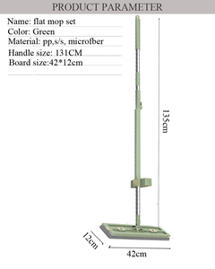 Serpillère plate en microfibre pour la maison IMAXX, avec poignée magique, système de verrouillage mains libres, serpillère sèche et humide pour nettoyer le sol - Product Image 2