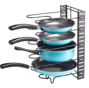 Pentola in metallo regolabile Multi strato Organizer da cucina <span class=keywords><strong>per</strong></span> <span class=keywords><strong>padelle</strong></span> coperchi pentole risparmio di spazio - Product Image 2