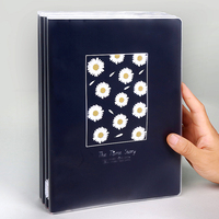 Cuaderno con Cubierta de PP con Estampado Floral de Margaritas, Diseño con Bordes Pintados, Papel Rayado Amigable con la Vista, Tamaños B5 y A5, Logotipo Personalizado, Diario Escolar para Estudiantes