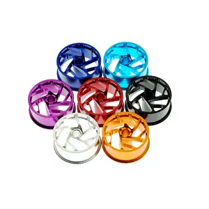 CNC 4 Buah 1.9 Inci Aluminium Aloi, Roda 1/10 Pelek Warna-warni untuk Rc Mini 4WD