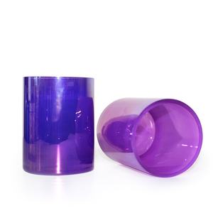 FENGJUN Pot à <span class=keywords><strong>bougie</strong></span> en verre à base épaisse irisée, conteneur de Noël de luxe, résistant à la chaleur, emballage écologique pour bougies parfumées à la cire de soja - Product Image 6