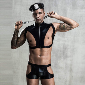 Costume de cosplay <span class=keywords><strong>sexy</strong></span> pour <span class=keywords><strong>homme</strong></span>, lingerie, <span class=keywords><strong>pyjama</strong></span>, uniforme de police, tenue de séduction pour bar, boîte de nuit, spectacle sur scène - Product Image 3