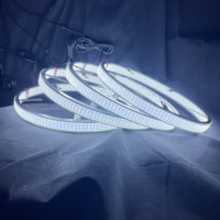 Kit de Luces LED RGB para Llantas de Coche, 10 Filas, Control por Aplicación, Anillo de Luz para Neumáticos, Iluminación Ambiental de Neón para Camionetas Ford F150, 12V