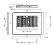 Panel PC Industrial Táctil Capacitivo sin Ventilador de Aluminio de 15 Pulgadas con Tel I7-10810U, 2 LAN, RS232/485, IP65, TPM2.0 para Automatización Industrial