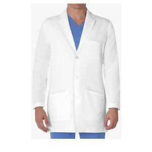 Chemisier tricoté blanc antistatique de haute qualité de la Chine OEM Service docteur hôpital laboratoire blouse gommages Type uniforme - Product Image 1