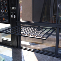 Ventana Corredera Horizontal Antirrobo de Aleación de Aluminio Personalizada de Fábrica, Acero Inoxidable para Sala de Estar, Hotel, Villa, Cocina
