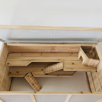 Cage à hamster en bois SHUNDA SDHC002 à vendre, enclos d'escalade pour hamster, intérieur