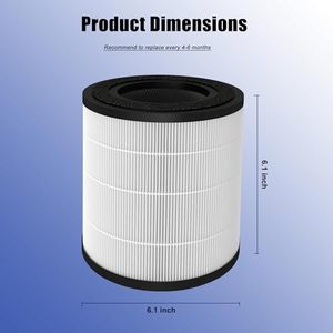 Filtro de Repuesto Compatible con el Purificador de Aire Bissell <span class=keywords><strong>MYair</strong></span> Pro 3139A, Pieza 3069, Filtro HEPA H13 con Carbón Activado - Product Image 4