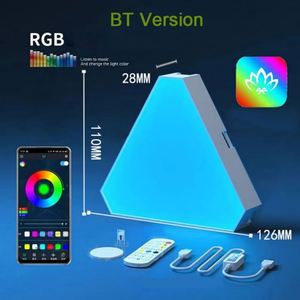 ชุดแผงไฟ LED รูปสามเหลี่ยมอัจฉริยะ 12 ชิ้น ควบคุมผ่านบลูทูธ RGBIC สำหรับบ้านอัจฉริยะ ดีไซน์ DIY แผงไฟ LED อัจฉริยะรูปสามเหลี่ยม - Product Image 6