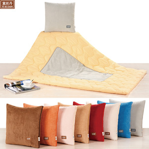 Coussin de voyage Yisidan 28x28x14cm rectangulaire pliable avec rembourrage en polyester, couleur unie café beige marron orange bleu gris - Product Image 2