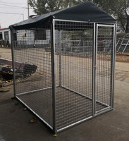 Chenil moderne de luxe de 5 pieds de hauteur pour animaux Cage pour chien en fer modulaire simple avec portail et plateau en plastique