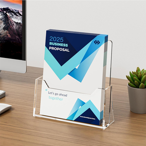 Bán buôn hiện đại Acrylic <span class=keywords><strong>Brochure</strong></span> chủ dày hơn A4 <span class=keywords><strong>Countertop</strong></span> Văn Học hiển thị đứng nhựa Flyer đứng Tạp Chí - Product Image 2