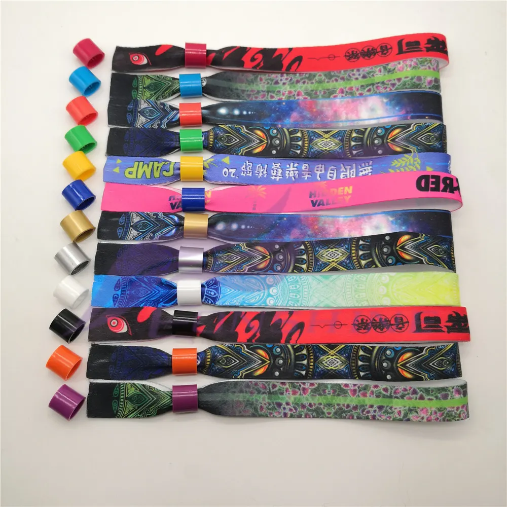 Fabriek Prijs Stof Doek Armbanden Hand Band Party Cmyk Warmte Overdracht Bedrukte Polsbandjes