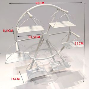 Rak Penyajian Makanan Berputar Model Kincir Ria Bertingkat dari Logam untuk Restoran Hot Pot, Pernikahan, Nampan Kue Kering - Product Image 3