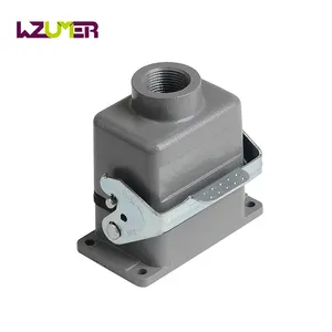 WZUMER HE010 hebilla única IP65 10 pines bloqueo rápido HE entrada superior tornillo resorte Crimp Terminal macho conector resistente producto