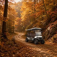 Voiturette de golf électrique 72V de haute qualité, équipée de pneus tout-terrain et d'une garde au sol de 22 cm, idéale pour la chasse