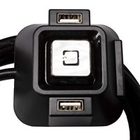 Bouton d'alimentation pour PC, bouton de commutation pour PC de bureau 6.3 "avec deux ports USB bouton de réinitialisation de l'alimentation externe Port de microphone audio Refit