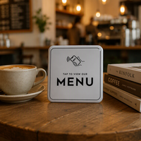 Système de commande intelligent : Plaque NFC de table, autocollant, carte de menu Google Review, carte de menu NFC en époxy pour restaurants et cafés