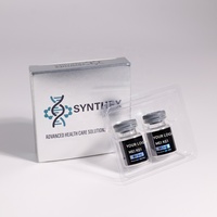 Boîte d'emballage personnalisée en carton pour flacons et étiquette autocollante avec plateau blister transparent pour poudre lyophilisée de 3 ml et 10 ml