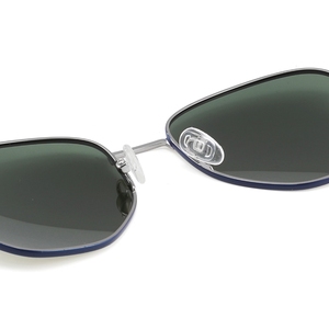 Lunettes de soleil polarisées à monture métallique avec logo personnalisé, double pont, monture intégrale rectangulaire, protection UV %, style unisexe tendance Viator - Product Image 5