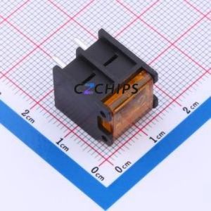 DBT50G-6.35-2P-BK-P OGC Barrier Terminal Block Through hole Component (THT),P=6.35mm Connector Three Sides 6.35mm 1x2P Edge Pin - Product Image 1
