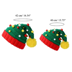 2024 casquettes d'hiver haute qualité noël doux chapeau de noël père noël rouge court tricot chapeau pour <span class=keywords><strong>famille</strong></span> noël décor cadeau - Product Image 6