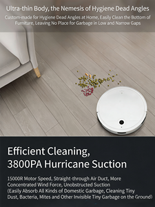 Robot aspirateur intelligent, nettoyage automatique, retour automatique à la station de charge, navigation laser, filtre HEPA, électrique, pour une couverture complète de la maison et de l'hôtel - Product Image 4