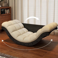 Fauteuil à bascule multifonctionnel Moon, fauteuil inclinable vintage, pour salon et balcon, usage domestique, chaise de détente et de sieste