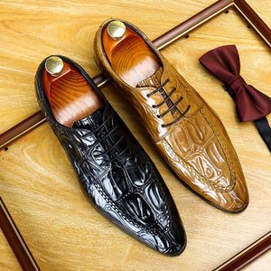 Chaussures habillées en cuir véritable de vache, style britannique haut de gamme, nouveau modèle, pour hommes, type Bullock Oxford, pour affaires - Product Image 3