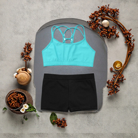 Ensemble de soutiens-gorge de sport pour enfants personnalisés Tenues de danse de gymnastique respirantes avec logo avant Short de sport à transfert de chaleur pour enfants