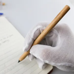 Perlengkapan sekolah gemfull pensil dan pena bambu untuk pelajar pensil dan pena