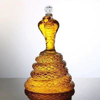 Carafe à whisky et à vin en forme de serpent King Cobra, carafe à liqueur 1000 ml - la carafe en verre serpent Wine Savant