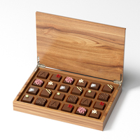 Cajas de luxe para chocolats ferrero personnalisé peinture de cuisson boîte-cadeau de date en bois boîte de chocolat ramadan