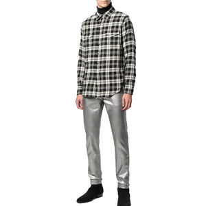 Jeans Casual da Uomo LEDUO Personalizzati in Argento, Vita Media, Gamba Dritta, Vestibilità Regolare, Pantaloni in Denim, Servizio OEM - Product Image 5