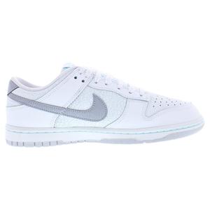Nike Dunk Low Retro Se Leather Chaussures pour hommes Summit White Metallic Silver Skateboarding - Product Image 2