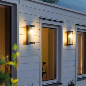 Lampe solaire murale extérieure étanche pour cour, villa, portail, pilier, mur extérieur, balcon, <span class=keywords><strong>terrasse</strong></span>, jardin, allée - Product Image 6