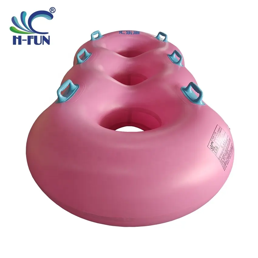 pink series water park water sports triple tube floats