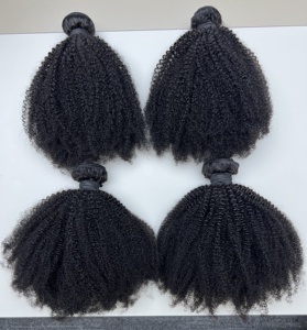 Extensions di <span class=keywords><strong>Capelli</strong></span> Umani <span class=keywords><strong>Afro</strong></span> Kinky Curly 11A Double Drawn 100% Vergini 4A 4B 4C di Qualità Premium - Product Image 6