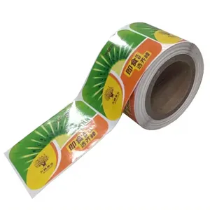 High Quality Synthetic paper material custom stickers cartoon stickers fruit Packaging Sticker Label