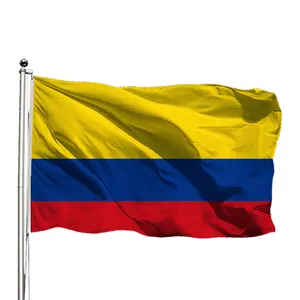 도매 콜롬비아 3x5ft 실크 스크린 인쇄 빨강 노랑 파랑 콜롬비아 깃발
