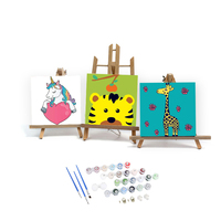 Peinture numérique DIY par numéros 20x20 style européen sur toile faite à la main avec cadre pour enfants et adultes, art paysager