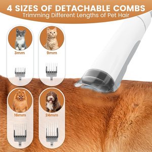 2L Dog Hair Vacuum & Grooming Kit with Plastic <b>Clipper</b> & Nail Grinder Low Noise Eco-Friendly 7 Tools Shedding Solution - Product Image 6